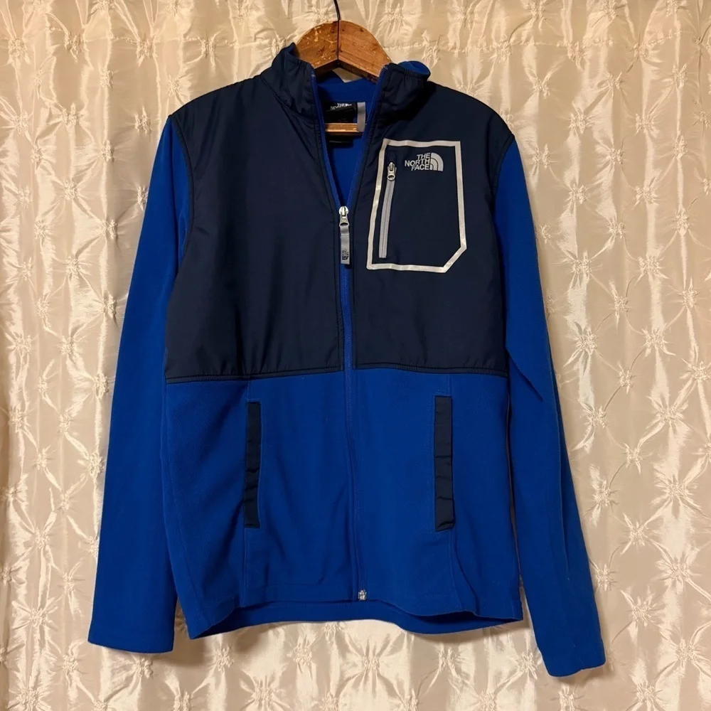 The North Face Royal Blue Glacier Track Full Zip Lightweight Fleece Jacket
